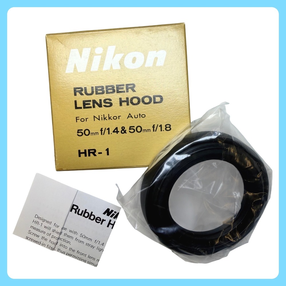 Vintage Nikon HR-1 Rubber Lens Hood Nikkor Auto 50mm f/1.4 f/1.8 Rubber Japan